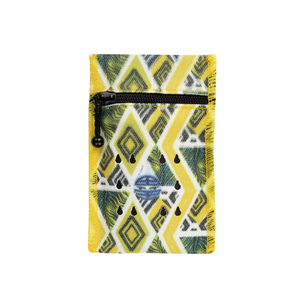 Insulin travel case cooler in yellow geometric design, Dia-Cool for one vial.