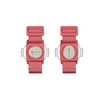 Pink wristwatch front and back views on Dexcom G7 Sensor Dia-Style Armband with rotating clip