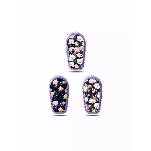 Dexcom G6 Stickers Spring Edition 2025 with floral patterns in vibrant colors.