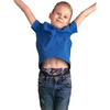 Adjustable belt for insulin pump pouches for kids, featuring a fun design and comfortable fit.