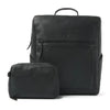 Leather diabetes backpack by Sweet Collections in black, featuring practical storage for diabetes essentials.