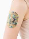 Dexcom G7 tropical overpatch worn on arm adhesive CGM patch for secure fixation during sports and daily activities