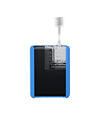 Blue Dia-Mobi Clip fitted around a Tandem Mobi insulin pump