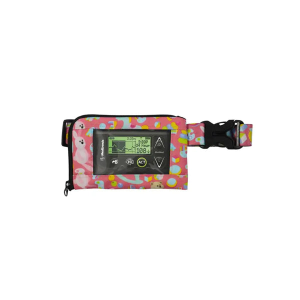Insulin pump belt with window in colorful design for kids
