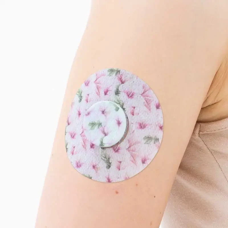 freestyle libre sensor patch on the arm Image