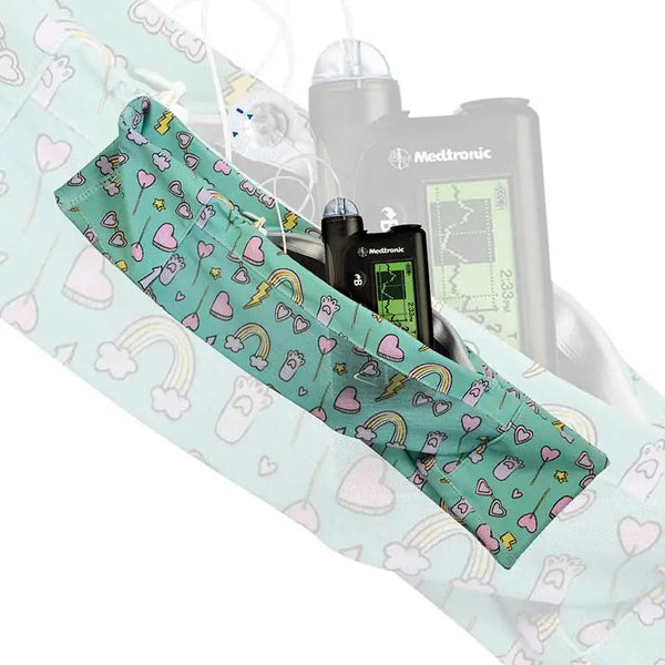 子ども用メッシュ窓付きインスリンポンプベルト Dia-Bellyband Mesh Window