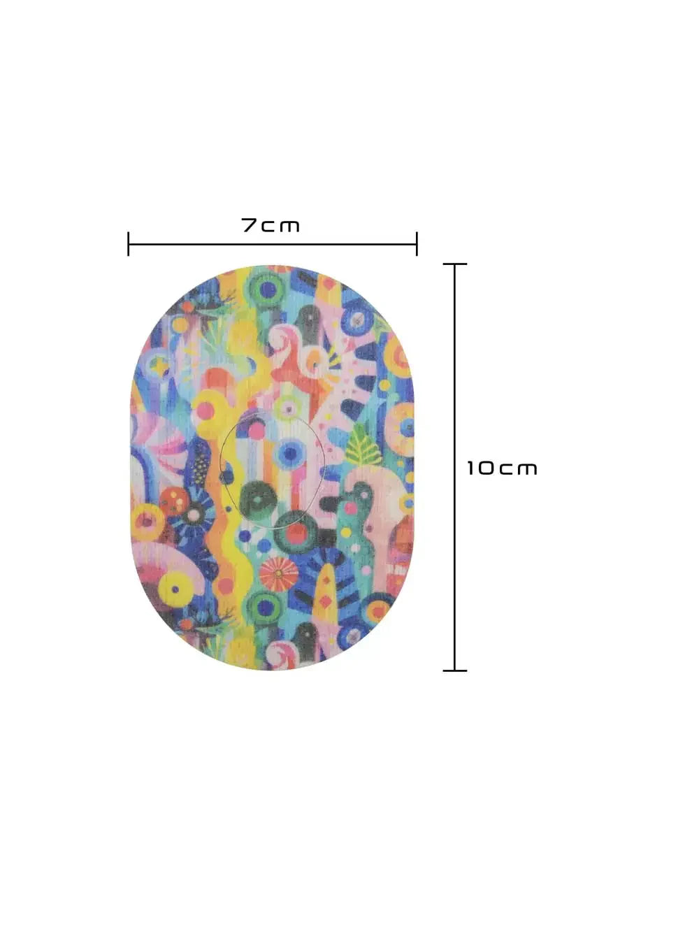 Dexcom G7用 固定パッチ、Ethereal Bloom 柄、サイズ 7 x 10 cm