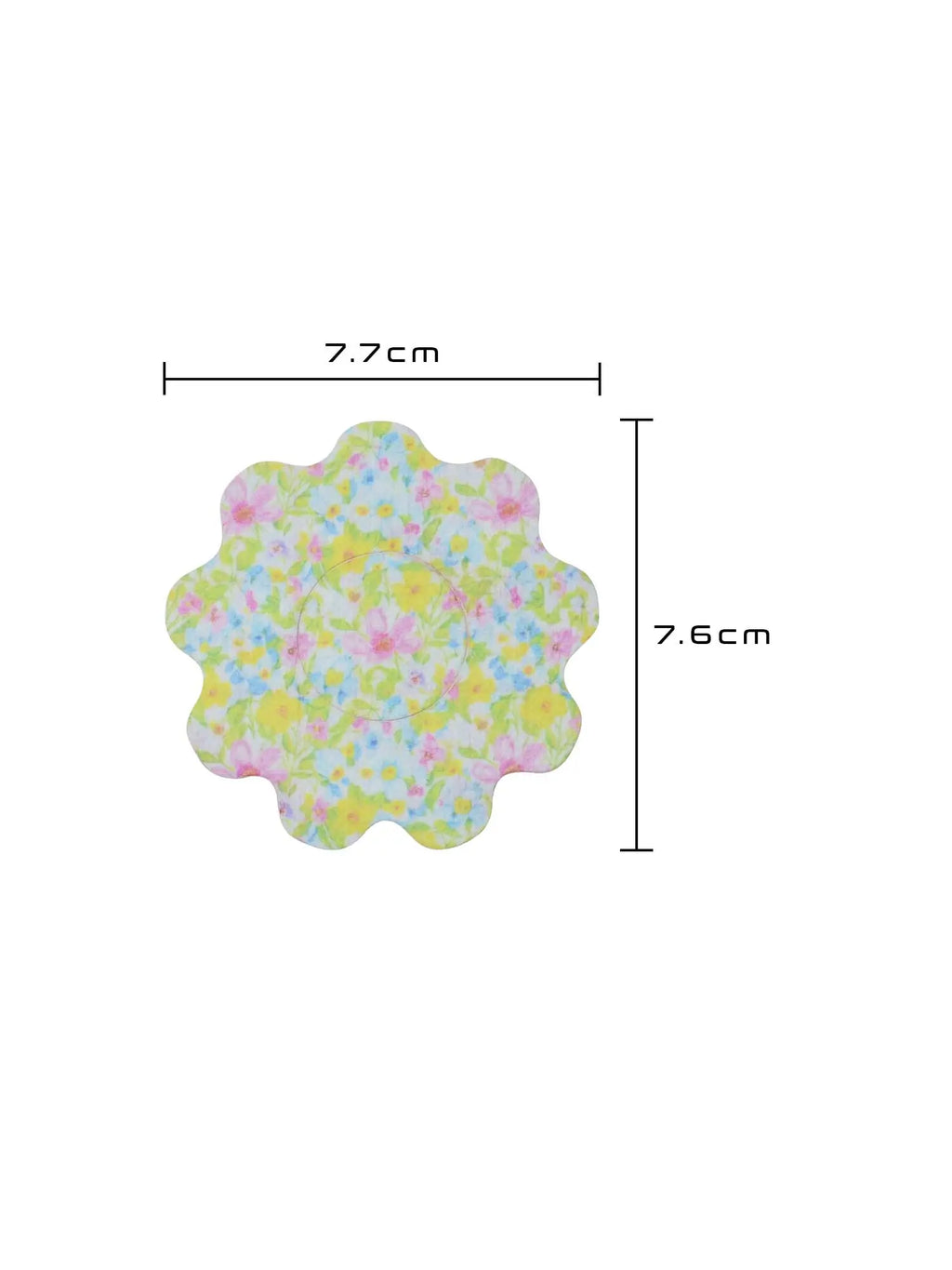 FreeStyle Libre 2用 キッズ固定パッチ、花型、サイズ 7.7 x 7.6 cm