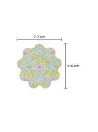 FreeStyle Libre 2用 キッズ固定パッチ、花型、サイズ 7.7 x 7.6 cm