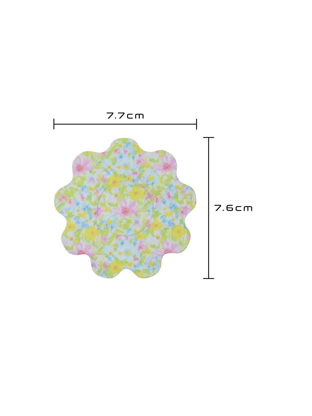 FreeStyle Libre 2用 キッズ固定パッチ、花型、サイズ 7.7 x 7.6 cm