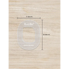 Insulin Patch Pump Template - Kaio-Patch on wooden surface with measurements.