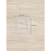 CGM Sensor Patch Template - Kaio-Patch Template on wooden background with dimensions.