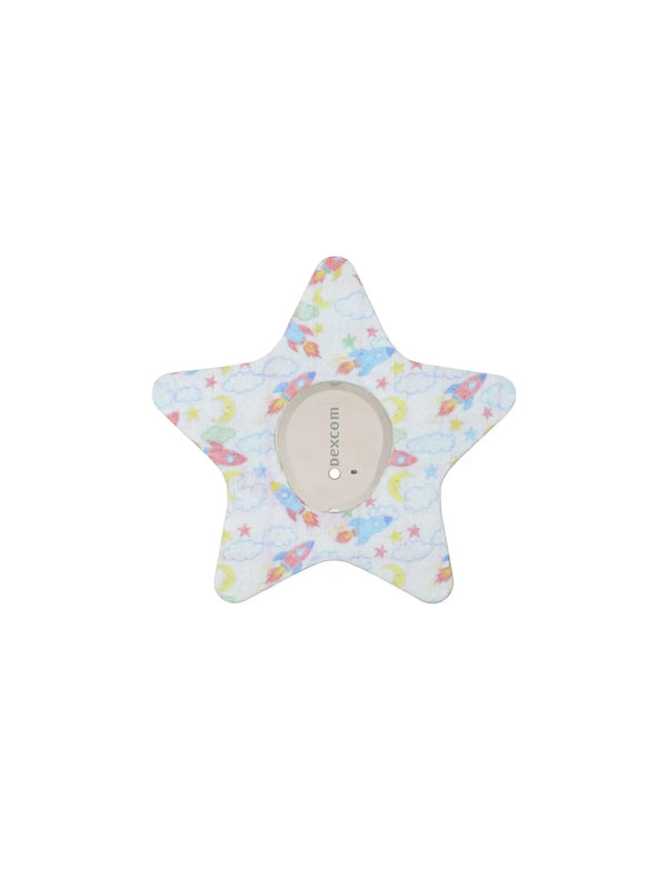 Dexcom G7用 キッズ粘着パッチ – フラワー／スター／ライオン – Patch Me Up!