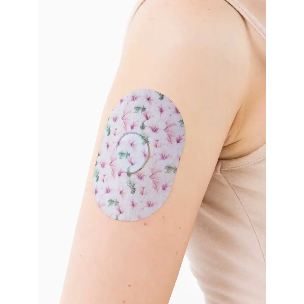 Dexcom G7用 固定パッチ、Spring シリーズ、腕に装着、クローズアップ