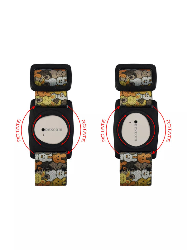 Dexcom G7 Armband for children with playful rotating clip design.