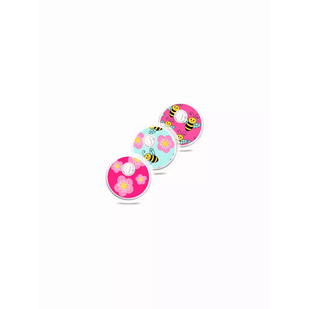 Libre 3 Stickers Spring Edition with floral and animal designs.