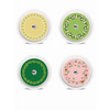Floral Freestyle Libre stickers for sensor, water-resistant vinyl, 4-piece set.