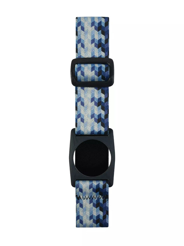 Freestyle Libre 2 adjustable armband with blue graphic design for secure sensor protection.