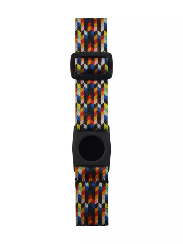 Colorful graphic design Freestyle Libre 3 armband for secure sensor fit.