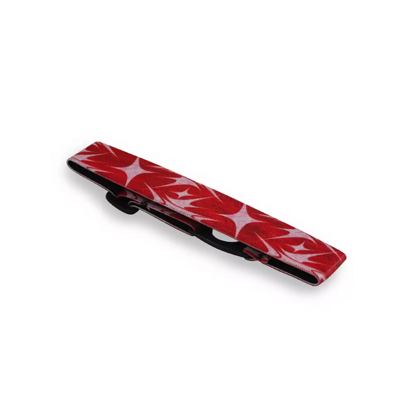Freestyle Libre 3 Arm Band in Candy Apple red with adjustable, lightweight, and elastic design for secure sensor fit during active lifestyle.
