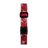 Freestyle Libre 3 Arm Band in red floral design with adjustable black buckle for secure sensor fit