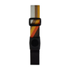 Freestyle Libre 3 Arm Band in multicolor stripes with adjustable black clasp, lightweight and comfortable for secure sensor fit during activities.