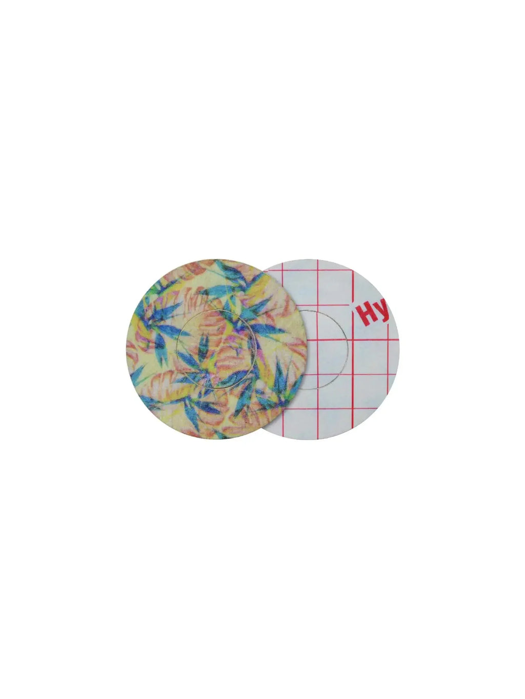 FreeStyle Libre 3用 固定パッチ、Tequila Sunrise 柄、表面と裏面（剥離紙付き）