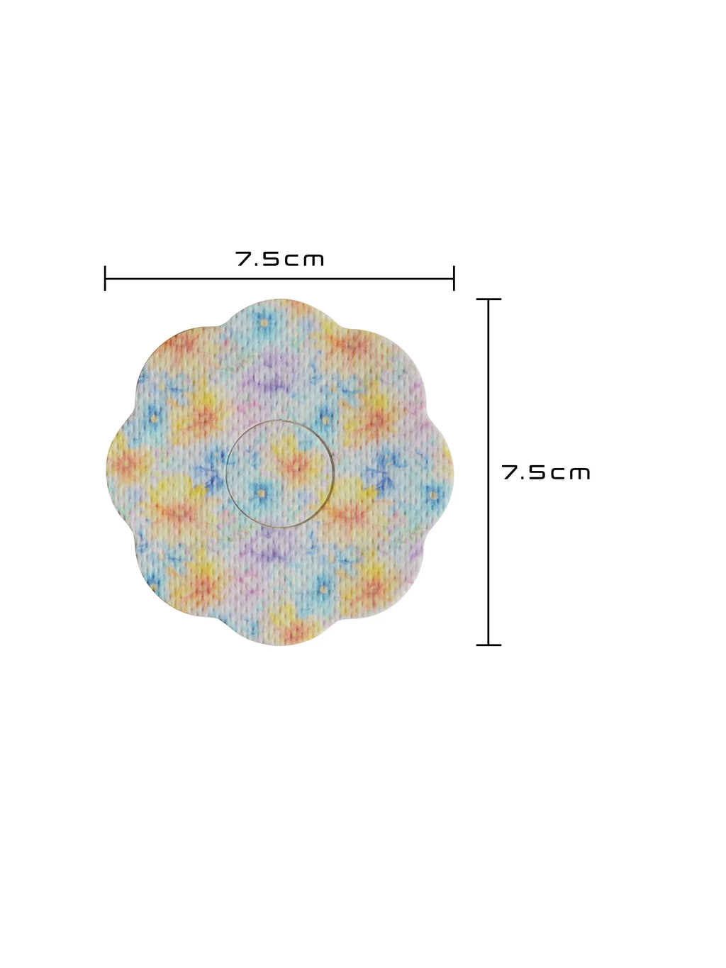 FreeStyle Libre 3用 固定パッチ、クッキー型、サイズ 7.5 x 7.5 cm
