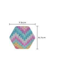FreeStyle Libre 3用 固定パッチ、六角形型、サイズ 7.5 x 6.7 cm