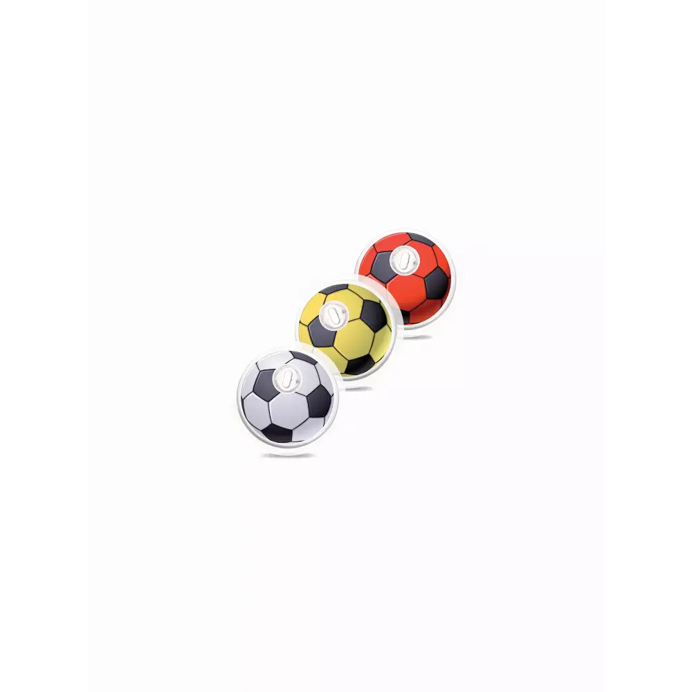 Freestyle Libre 3 Stickers in Fun Vibes Soccer Ball design. Soccer-themed stickers to customize your sensor. Non-removable.
