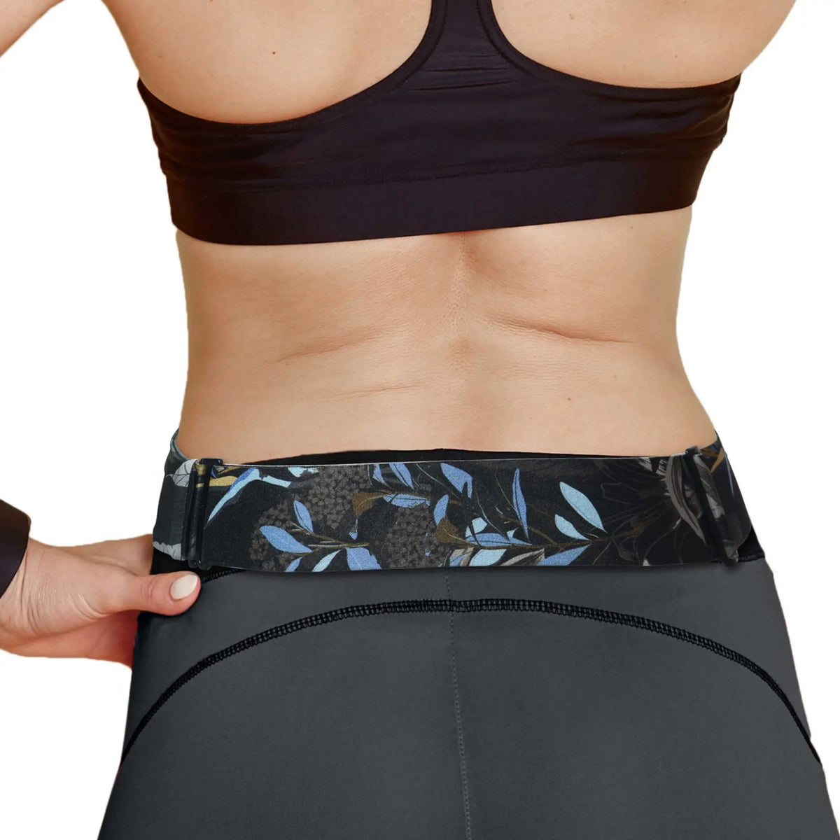 Midnight Madrid insulin pump belt worn on back dark design adjustable belt for secure and hidden wear