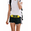 Insulin pump belt with transparent window for easy monitoring, featuring an adjustable and comfortable fit.