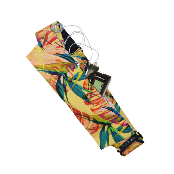 インスリンポンプ用 調整式ベルト – フローラルプリント／G-Hook留め | Dia Belly-Belt 2