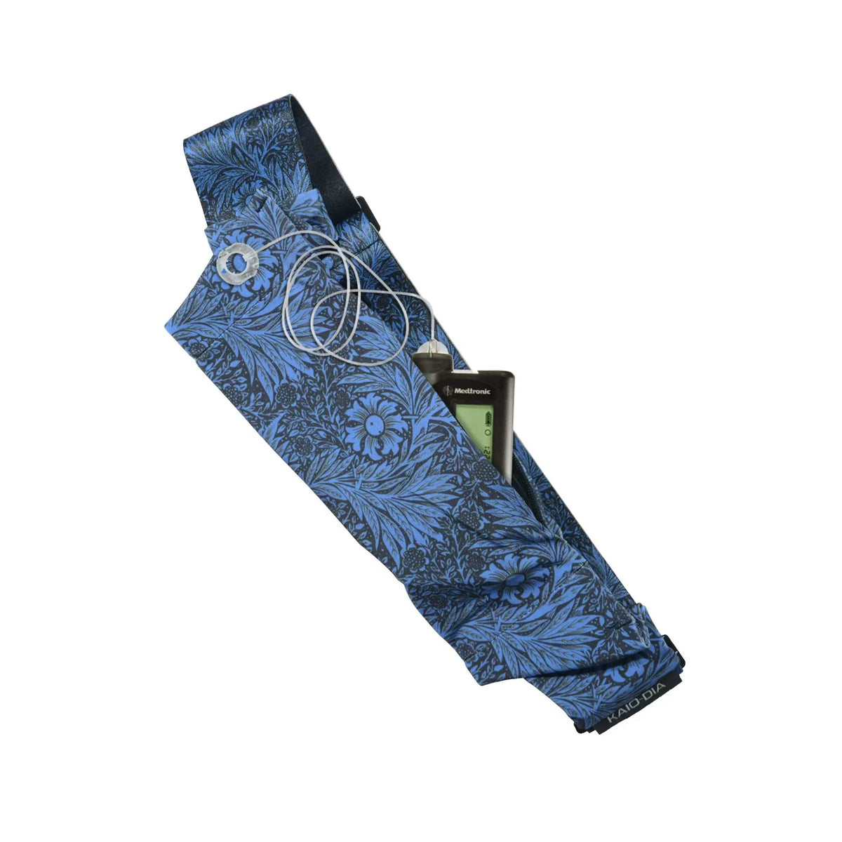 Midnight Saigon insulin pump belt open with pump comfortable belt for daily insulin pump wear