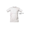 Insulin pump t-shirt with integrated side pockets for pump storage, shown in pristine white.