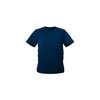 Blue insulin pump t-shirt for kids, featuring dual-sided pockets and soft stretchable fabric.