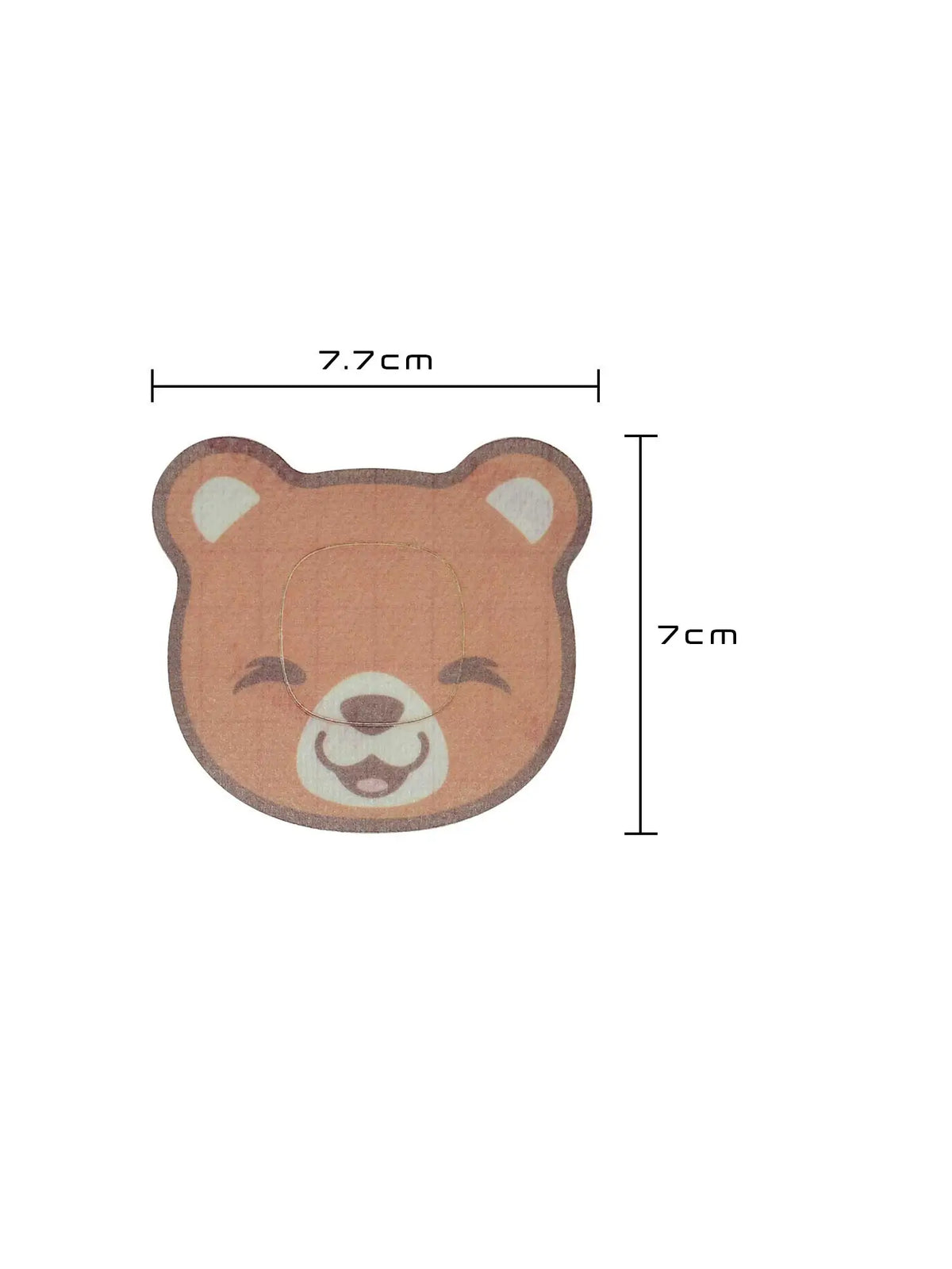 Simplera Sync用 キッズ固定パッチ、クマ型、サイズ 7.7 x 7 cm
