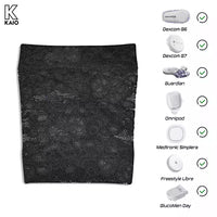 Lace Armband for CGM and Insulin Pump - Dia-Band SPACY LACY with device compatibility icons and lace design.