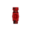 Medtronic Simplera armband for kids with a red whimsical print and rotating clip.