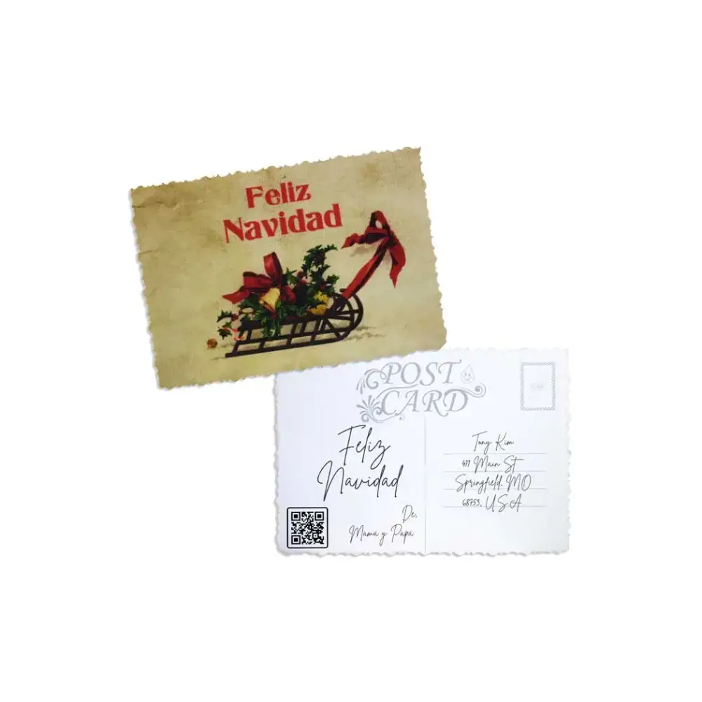 Elegant Christmas Postcard - Kaio-Cards