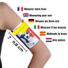 Glucose sensor and pod armband with printed flags, Dia-Band for diabetics, secure fit during activities.