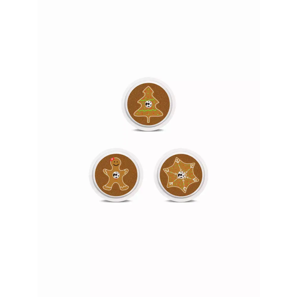 Freestyle Libre 2 Christmas stickers set with holiday-themed designs.