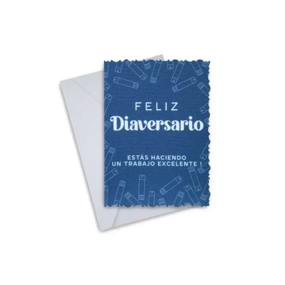Diaversary greeting card with envelope featuring inspiring design for diabetes anniversary.