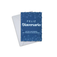 Diaversary greeting card with envelope featuring inspiring design for diabetes anniversary.