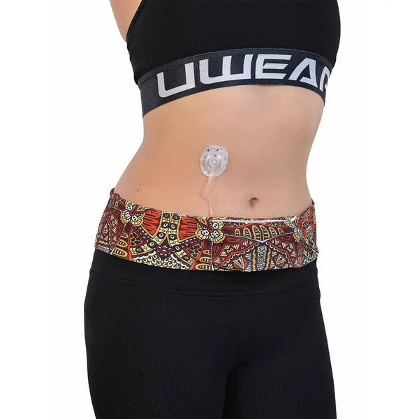 プリント柄インスリンポンプウエストベルト、Dia-BellyBand Prints