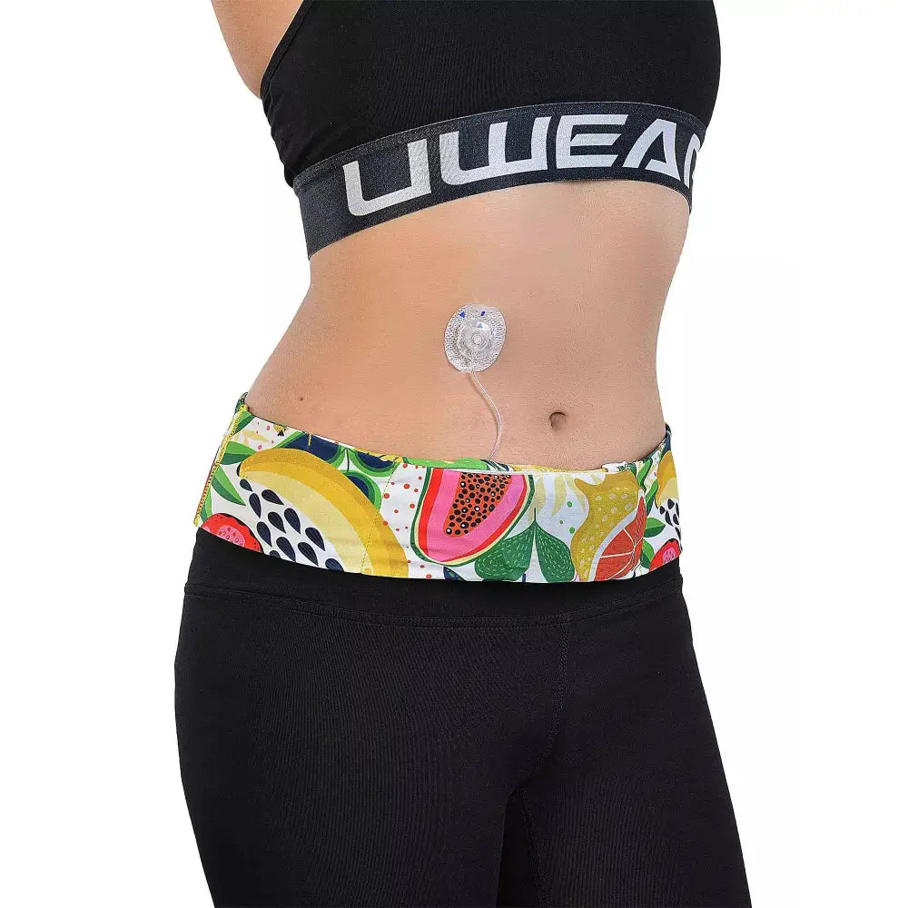 Colorful insulin pump waist belt for secure and stylish diabetes management.