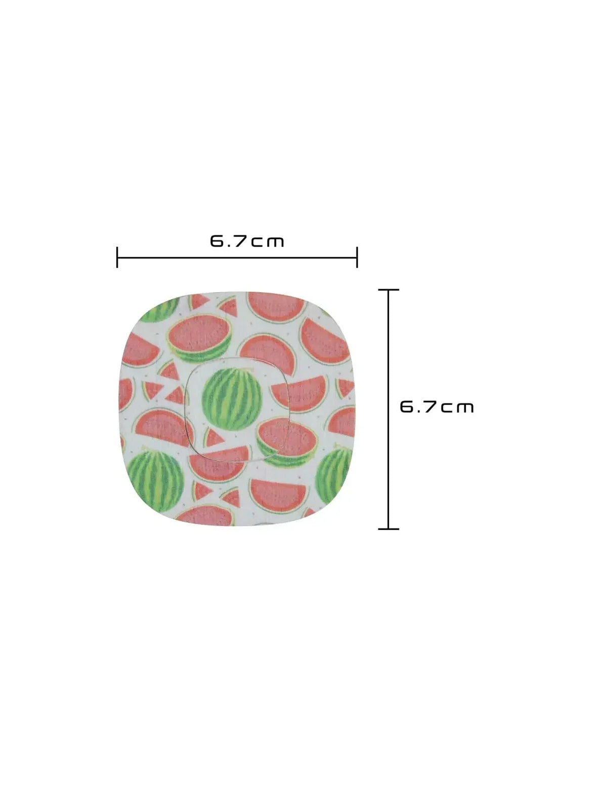 Simplera Sync用 固定パッチ、Fresh シリーズ、スイカ柄、サイズ 6.7 x 6.7 cm