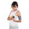 Tank top with integrated pockets for insulin pumps, ideal for diabetes management.