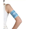 Glucose sensor armband for kids with beach and sea print, secure fit on child's arm.