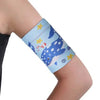 Glucose sensor armband for kids with sea-themed design, providing secure fit for active children.